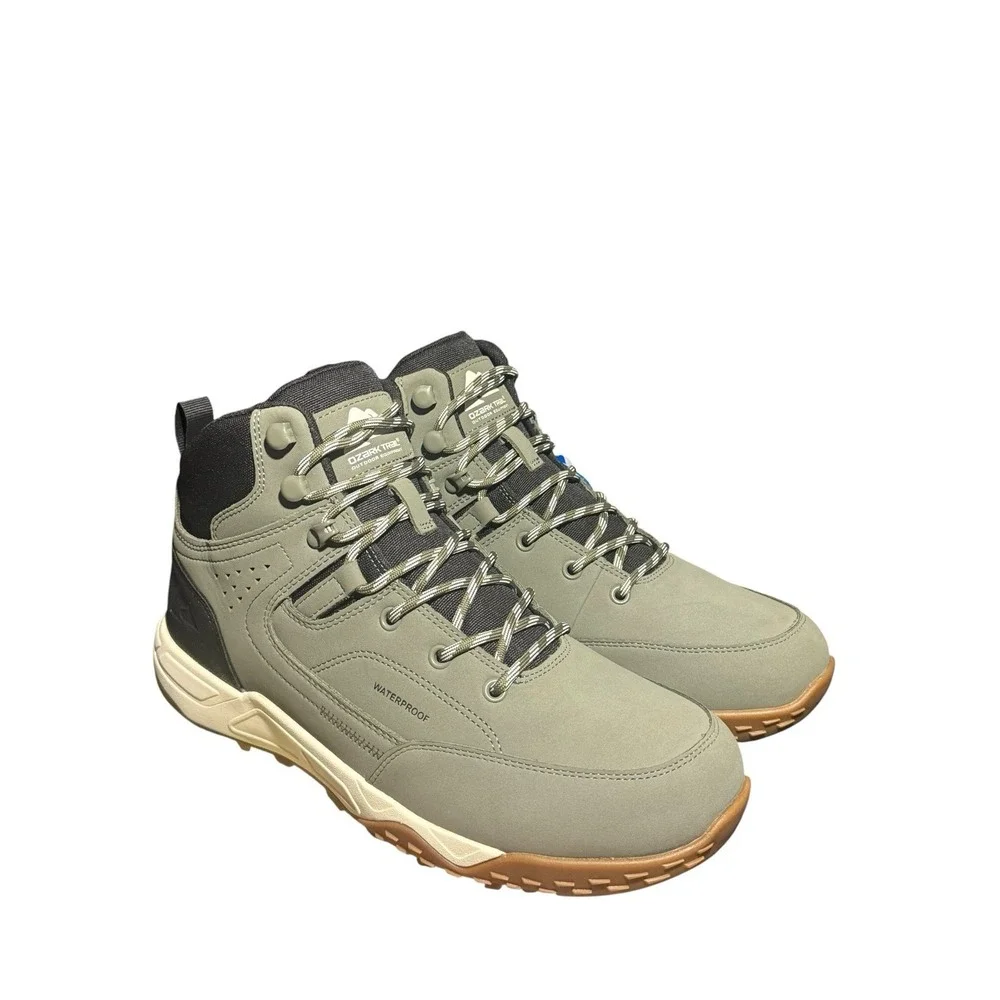 Ozark Trail Sport Hiker Green Leather Waterproof Mens Size 10.5